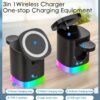 3 In 1 Magnetic Wireless Fast Charger For Smart Phone RGB Ambient Light Charging Station For Airpods IWatch - Image 7